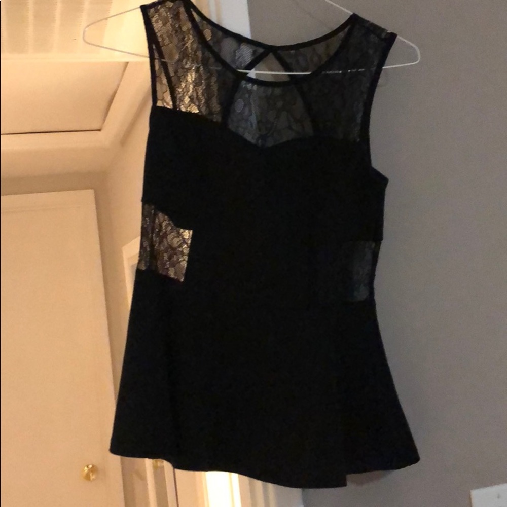 Black lace tank